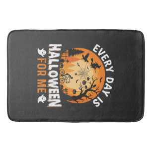 Every Day Is Halloween Vintage T Shirt Design Bath Mat