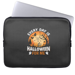Every Day Is Halloween Vintage T Shirt Design Laptop Sleeve