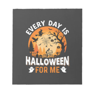 Every Day Is Halloween Vintage T Shirt Design Notepad