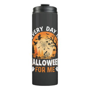 Every Day Is Halloween Vintage T Shirt Design Thermal Tumbler