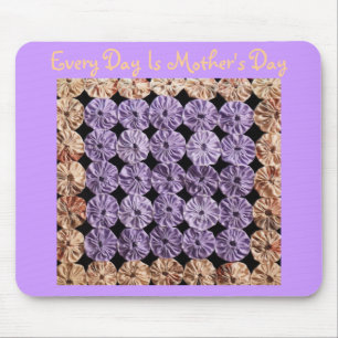 Every Day Is Mother's Day, Bottle Top quilt, mauve Mouse Pad