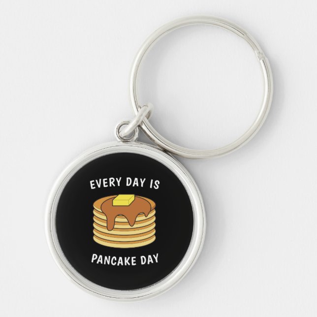 Every Day Is Pancake Day Maple Syrup And Butter Key Ring (Front)