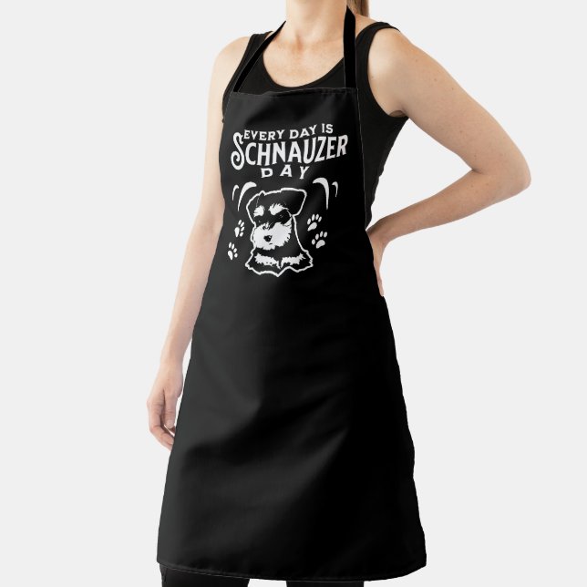 Every Day is Schnauzer Day Apron (Insitu)