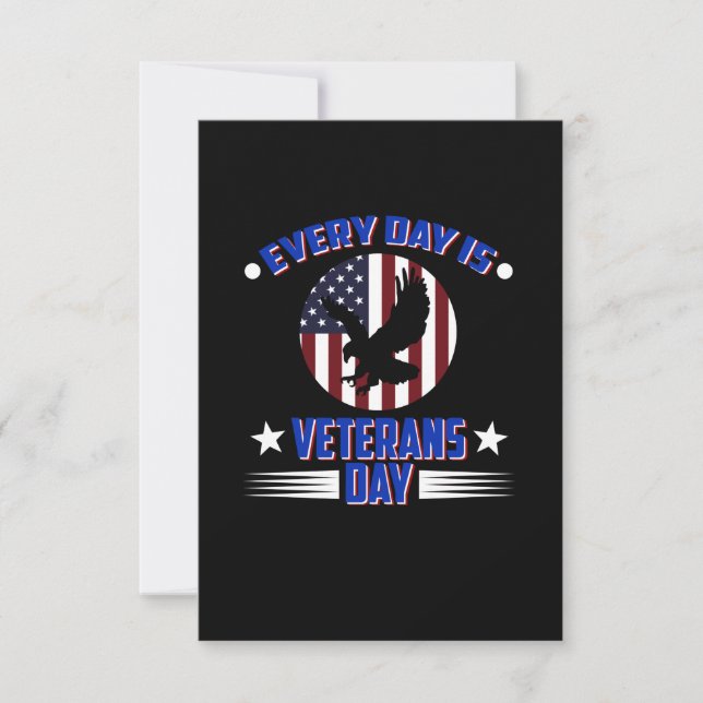 Every Day Is Veterans Day Happy Veteran Day RSVP Card (Front)