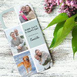 Every Days a Happy Day 4 Photo Initials Seafoam iPhone 12 Pro Max Case<br><div class="desc">Personalised Phone case for iphone 12 pro max and many other models. The design features a custom photo collage with 4 of your favourite photos, your name and the positive wording "Every day's a happy day". The photo template is set up ready for you to add your photos, which are...</div>