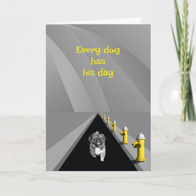 Every dog has his day - humorous Father's Day Card (Front)