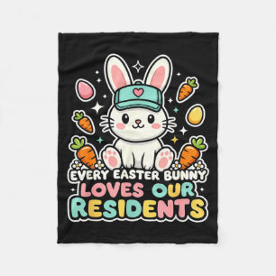Every Easter Bunny Loves Residents Cute Nurse Fleece Blanket