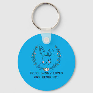 Every Easter Bunny Loves Residents Cute Nurse Key Ring