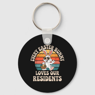 Every Easter Bunny Loves Residents Cute Nurse Key Ring