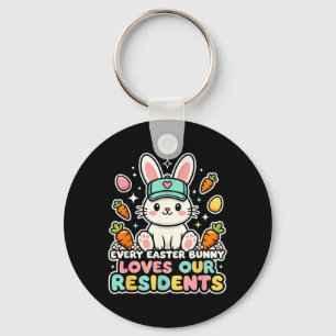 Every Easter Bunny Loves Residents Cute Nurse Key Ring