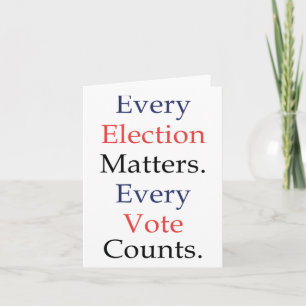 Every Election S Every Vote Counts Sticker Card