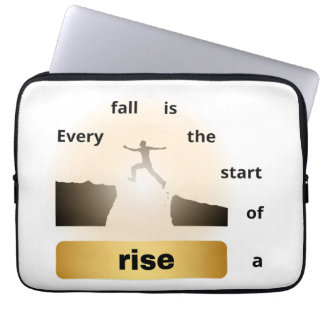 "Every Fall Is the Start of a Rise – Leap of Hope" Laptop Sleeve