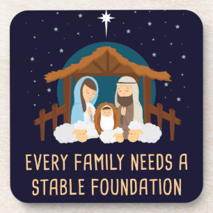Every Family Needs a Stable Foundation – Christmas Coaster