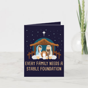 Every Family Needs a Stable Foundation – Christmas Thank You Card
