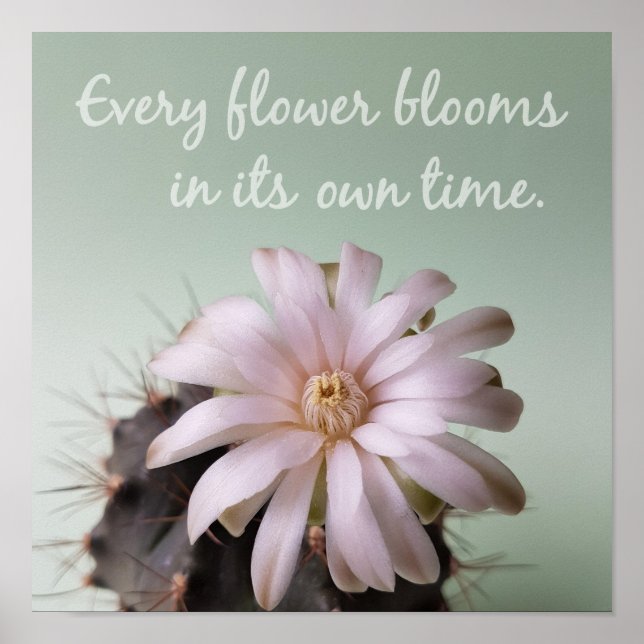 Every Flower Blooms In Its Own Time Poster (Front)