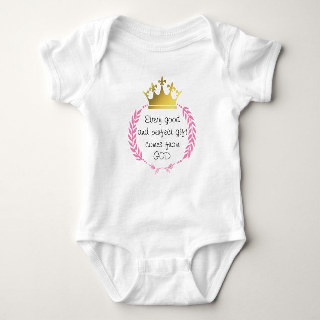EVERY GOOD AND PERFECT GIFT FROM GOD | Baby Girl Baby Bodysuit (Front)