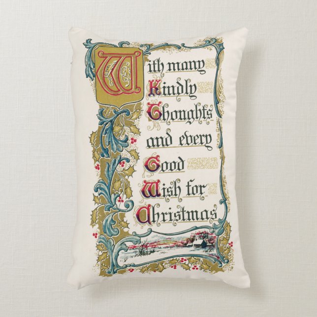 Every Good Wish for Christmas Decorative Cushion (Front(Vertical))