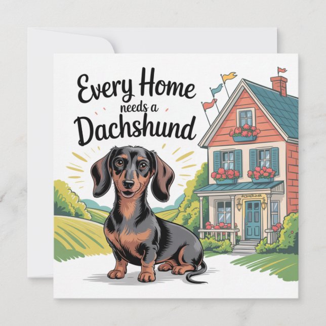 Every Home Needs a Dachshund Holiday Card (Front)