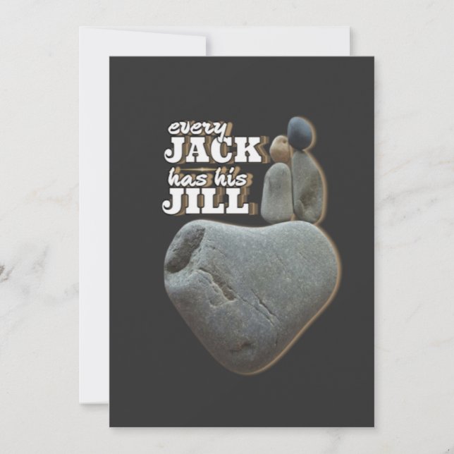 Every Jack  has his  Jill - Love Rules Stone Art  Invitation (Front)