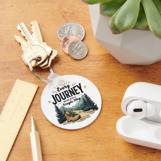 Every Journey Start With a Single Step Hiking Key Ring (Desk)