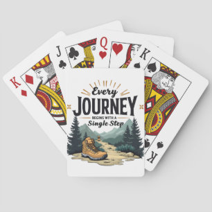 Every Journey Start With a Single Step Hiking Playing Cards