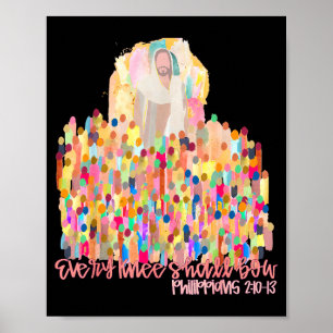 Every Knee Shall Bow Christian Jesus Bible Verse E Poster