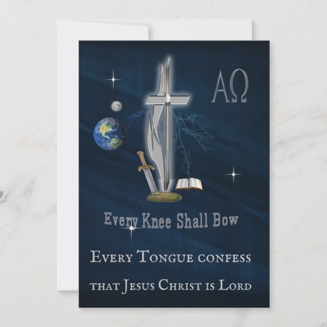 Every knee shall bow  holiday card (Front)