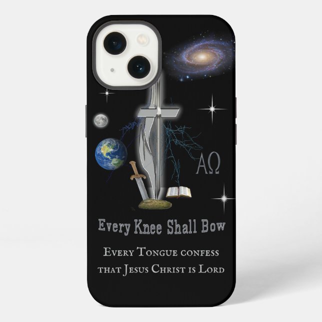 Every knee shall bow  iPhone case (Back)