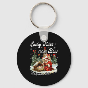 Every Knee Shall Bow Jesus Christian Christmas San Key Ring