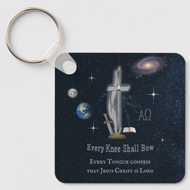 Every knee shall bow  key ring (Front)