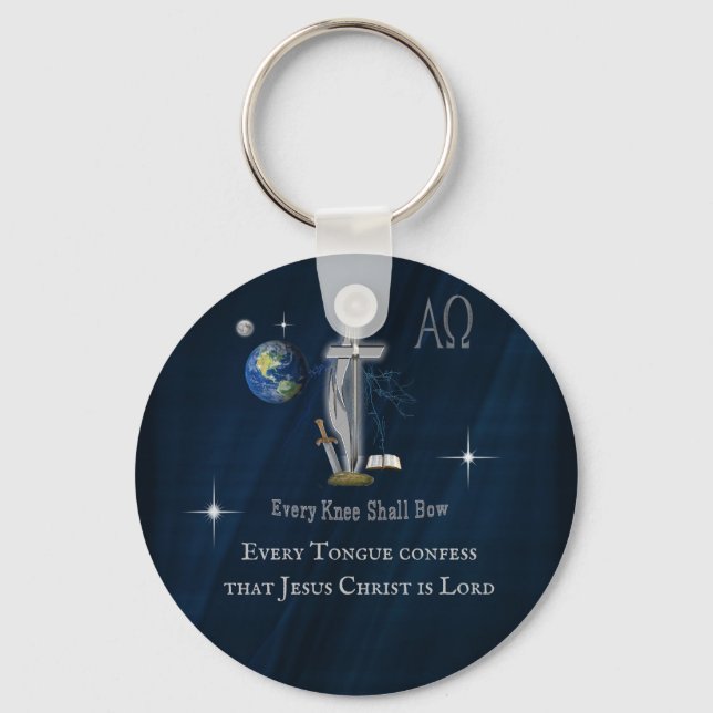 Every knee shall bow  key ring (Front)