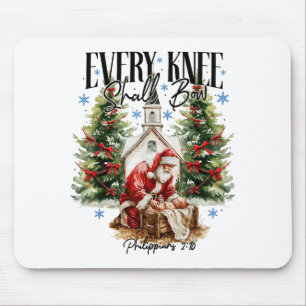 Every Knee Shall Bow Nativity Scene Religious Chri Mouse Pad