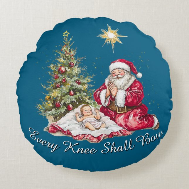 Every Knee Shall Bow Pillow (Front)