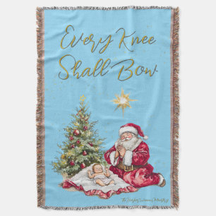 Every Knee Shall Bow Throw Blanket