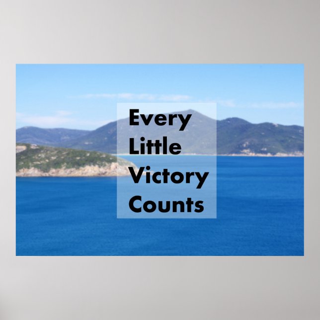 Every little victory counts poster (Front)