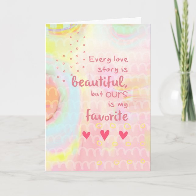 Every Love Story Is Beautiful Holiday Card (Front)