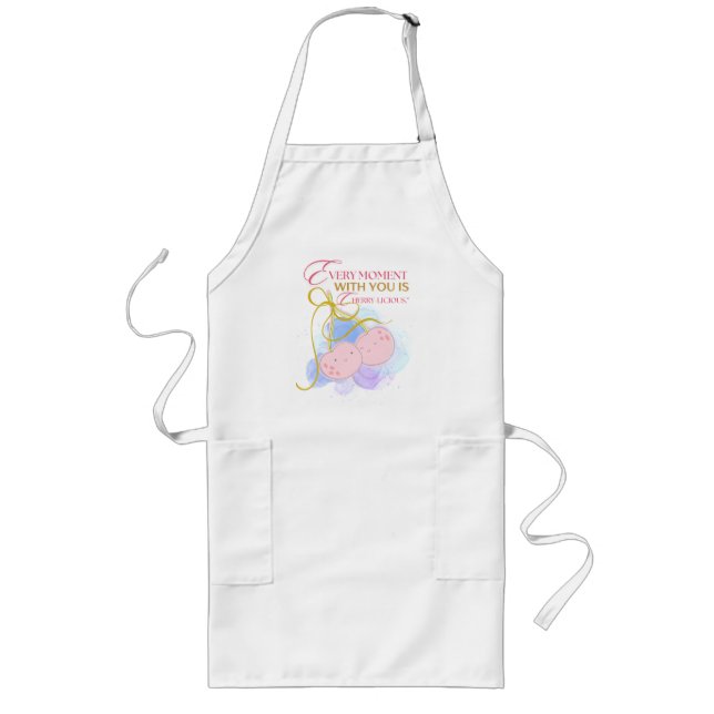 EVERY MOMENT WITH US IS CHERRY DELICIUS LONG APRON (Front)