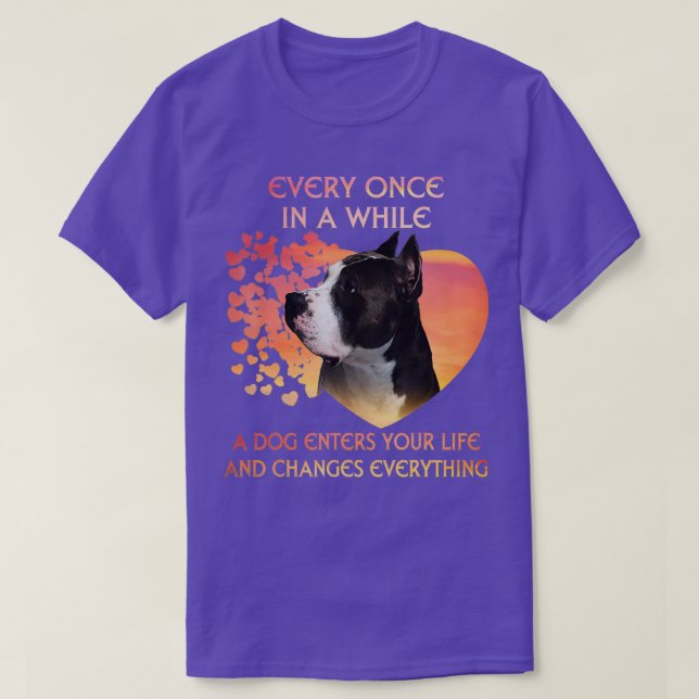 Every Once In A While A Dog American Pit Bull Ente T-Shirt (Design Front)