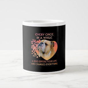 Every Once In A While Dog Enters Your Life Bulldog Large Coffee Mug