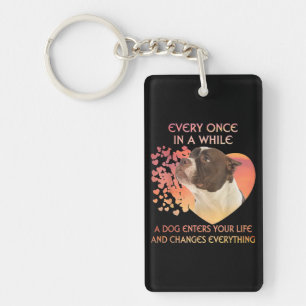 Every Once In AWhile Dog Enters Your Life America Key Ring