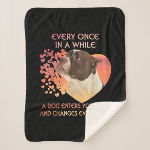 Every Once In AWhile Dog Enters Your Life America Sherpa Blanket