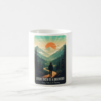 "Every Path Is A Discovery" Vintage Adventure Mug