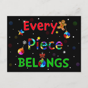 Every Piece Belongs at Christmas Postcard