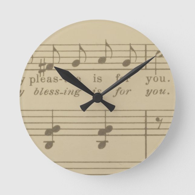 Every Pleasure Is For You Round Clock (Front)