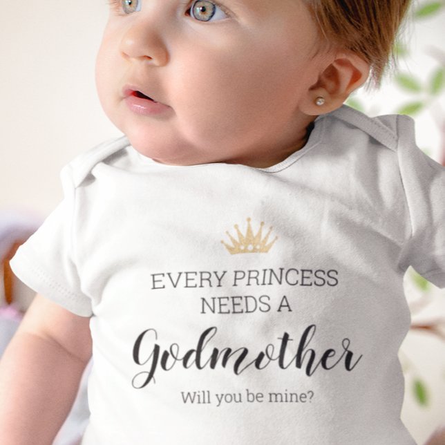 Every Princess Needs A Godmother Proposal Baby Bodysuit (Creator Uploaded)