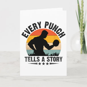 Every Punch Tells A Story Boxer Sports Gym Athlete Card