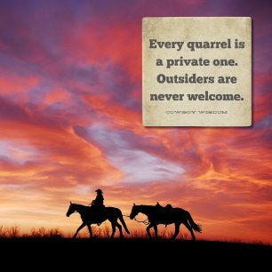 Every quarrel Cowboy Wisdom Southern Quotes Stone Coaster