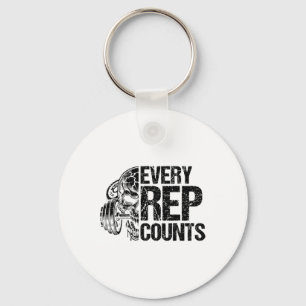 Every Rep Counts Weightlifter Bodybuilding Bodybui Key Ring