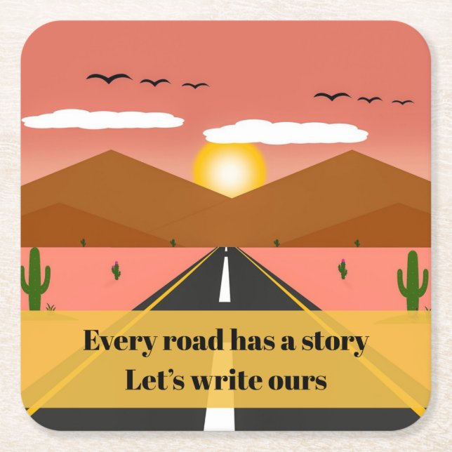 "Every Road Has A Story" Coaster (Front)