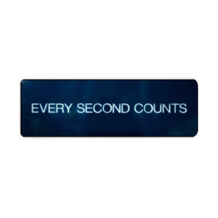 Every Second Counts Motivational Quote Minimalist Return Address Label